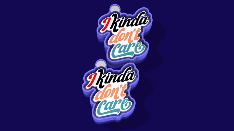 😎🤷 I Kinda Don’t Care – Freshie, Keychain & Resin Mold