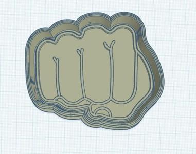Fist Bump Cookie Cutter