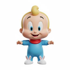 Adorable Classic Animation Baby Figure 3D Print - Whimsical Desktop Character & Cute Collectible