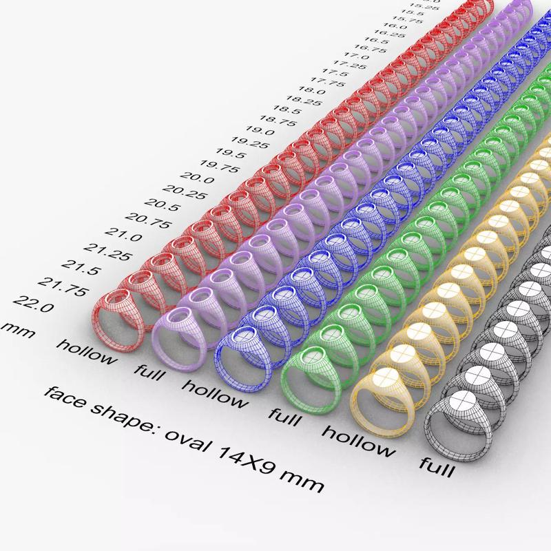 Oval 14x9 mm Signet Rings 174 items