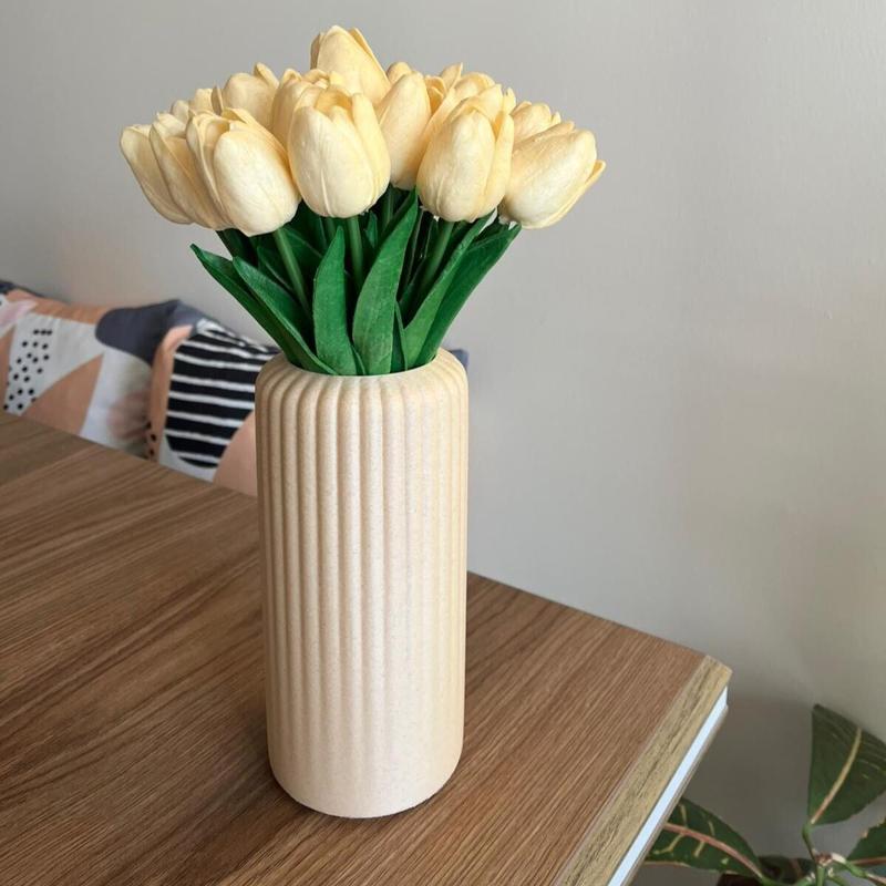 Elegant Ribbed Vase