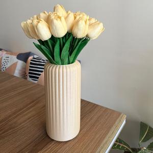 Elegant Ribbed Vase