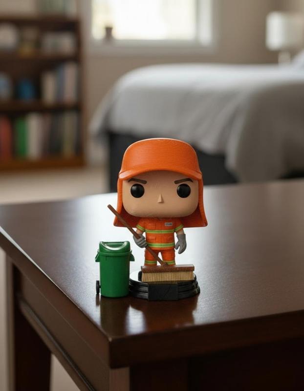 Funko Pop 3D – Brazilian Street Cleaner with Brazil Uniform (3D Print Model)