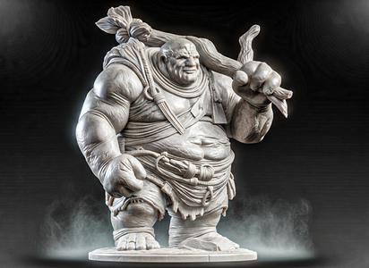 Ogre Guardian – Highly Detailed 3D Printable Fantasy Model