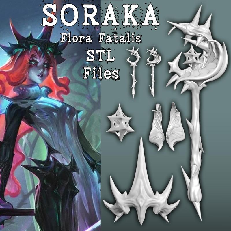 Soraka Flora fatalis deadly flower - cosplay stl - 7 files