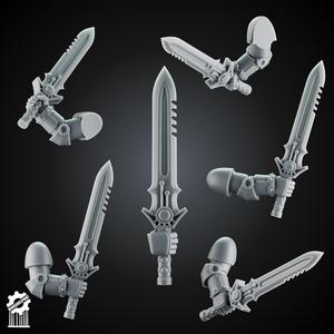 Grimdark Crusader Sword Kit + 5 Dynamic Arms - Heroic 32mm Scale [Supported] : Zen Cart!, The Art of E-commerce