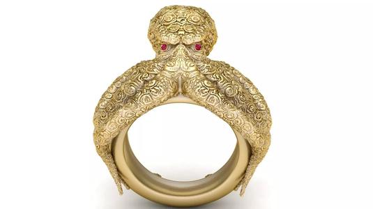 OCTOPUS ANIMAL RING 3D PRINTABLE MODEL