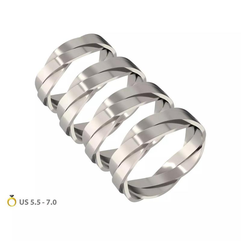 N196-1 Braided wedding band