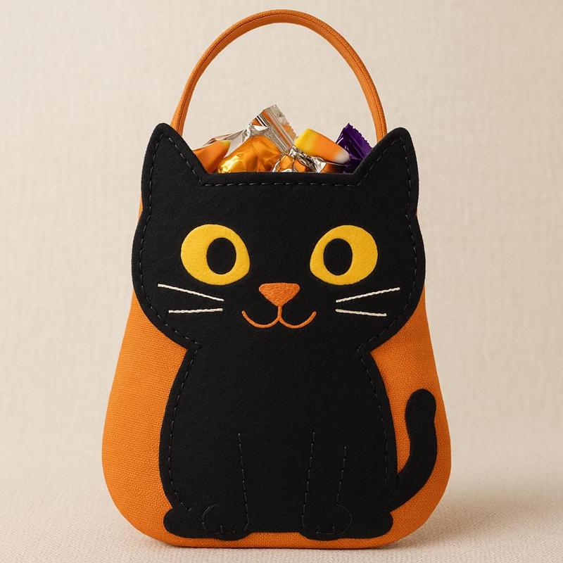 Halloween Candy Pouch Black Cat
