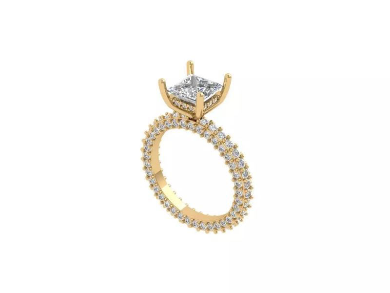 Princess Solitaire Ring