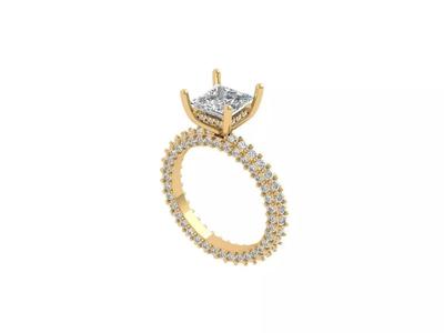 Princess Solitaire Ring