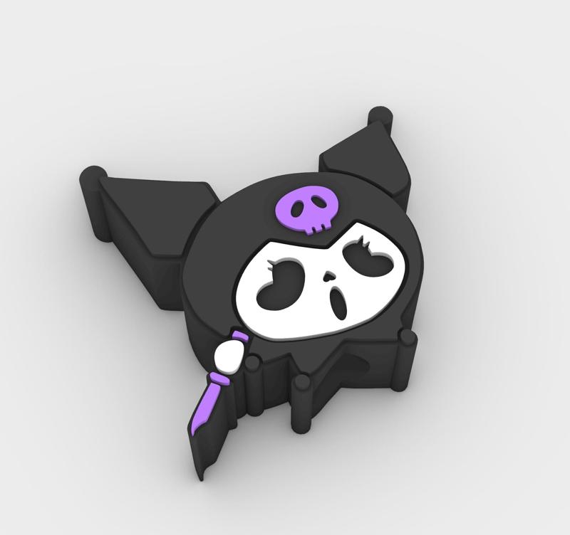 Straw TopperKUROMI - GHOSTFACE HALLOWEEN Fits Standard & Stanley Straws | STL, 3MF pre-painted