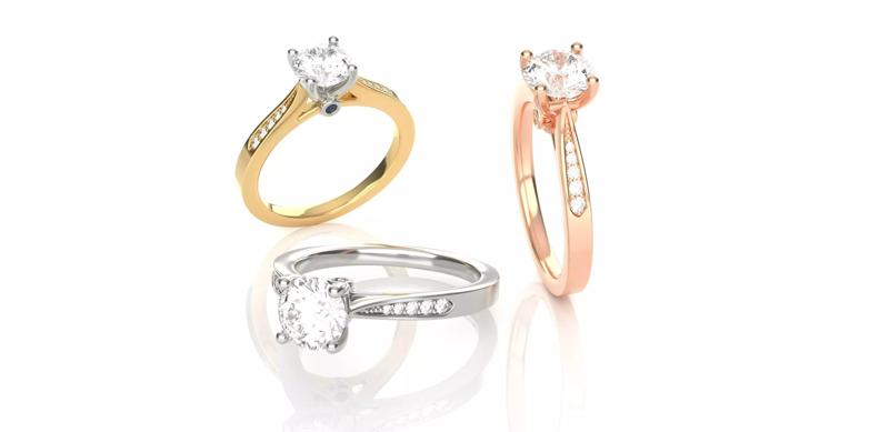 Peekaboo Diamond Solitaire Ring