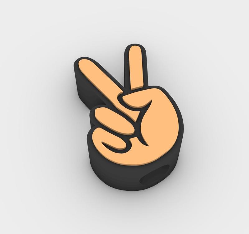 Straw Topper Peace love Fits Standard & Stanley Straws | STL, 3MF pre-painted