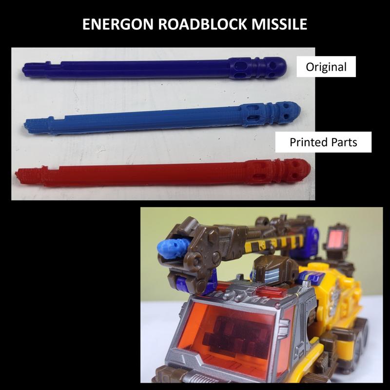 Transformers Energon Roadblock / Inferno Missile