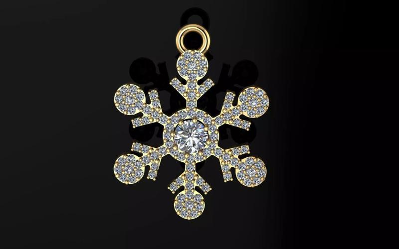 Nice snowflake pack - 6 pendants and 6 stud earrings