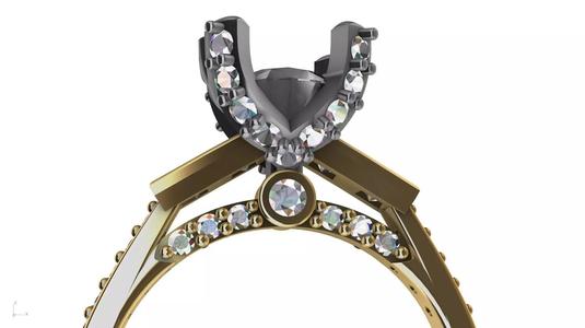 princess accent diamonds ring