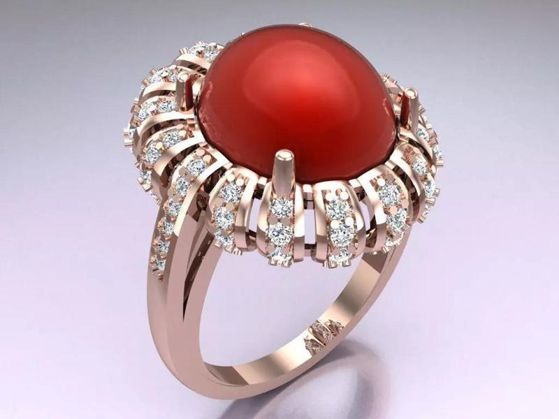 Oval stone ring - Womens  Rings - N820005