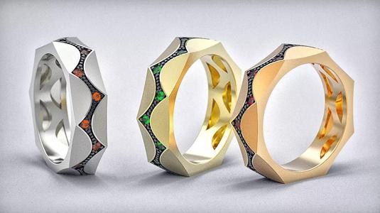 Parametrical ring 3d print model for jewelry