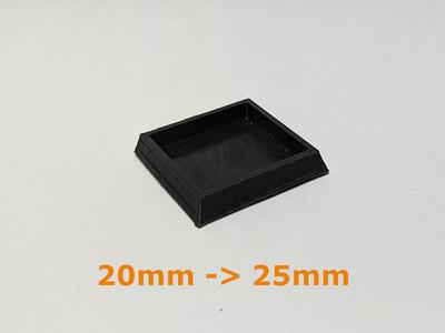 20mm to 25mm Base Extender/Adapter for Older World / Optional Magnet
