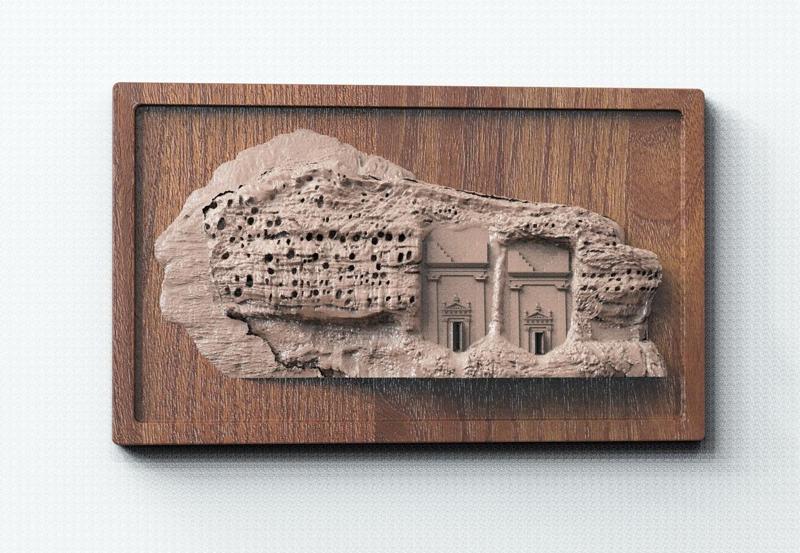 تصميم ثلاثي الابعاد مسطح لقصر البنت في العلا -  Flat Design of Qasr Al-Bint in AlUla