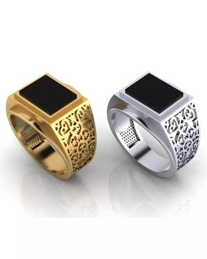 man gold silver jewelry ring