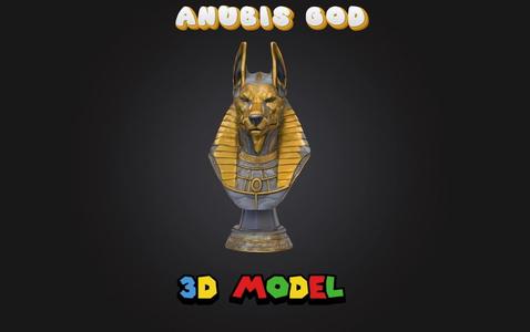 anubis god bust