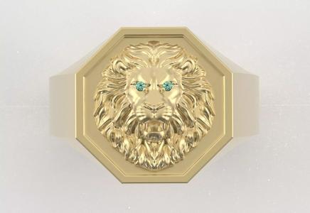 Lion Face Ring