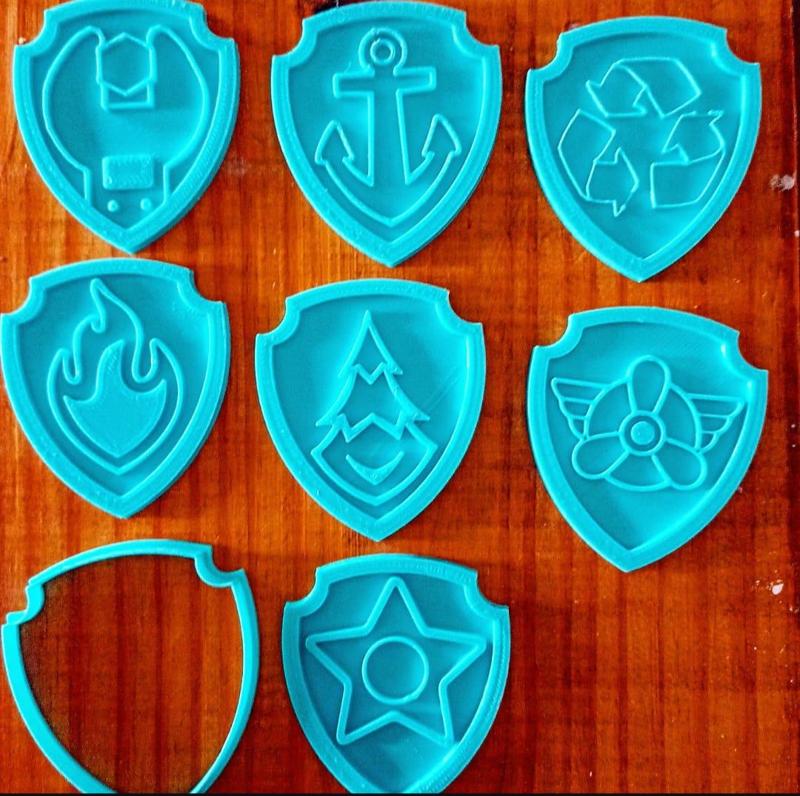 Paw Patrol Badges Cookie Cutters