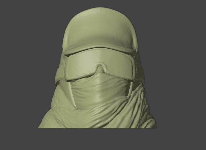 Rebel Scout Star Wars the force Unleashed Bust Head, and Vase for 3d printing