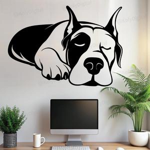 Great Dane sleeping wall art pose