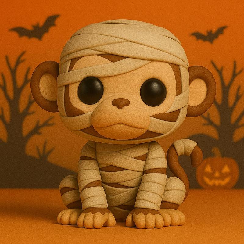 Halloween Mummy POP Monkey -STL