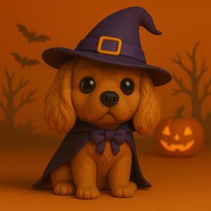 Golden Cocker Halloween Sorcerer POP -STL