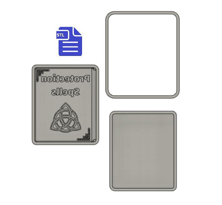 3pc Protection Spellbook Bath Bomb Mold