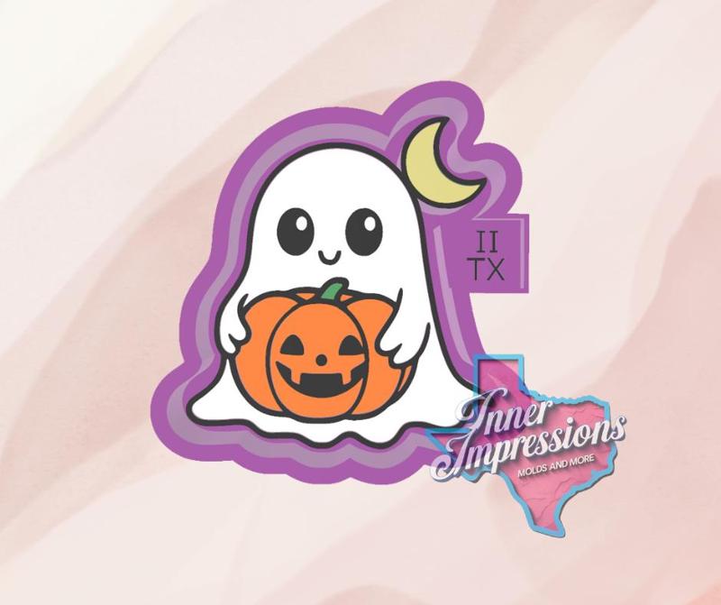 Cute Moon Ghost Freshie Mold