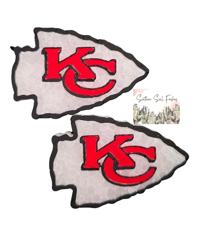 Kansas City Chiefs Vent Clips Freshie Mold - 3D Model Mold Box for Silicone Freshie Moulds