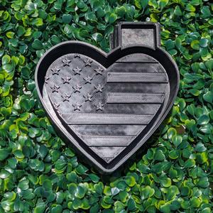 Heart American Flag Freshie Mold Housing