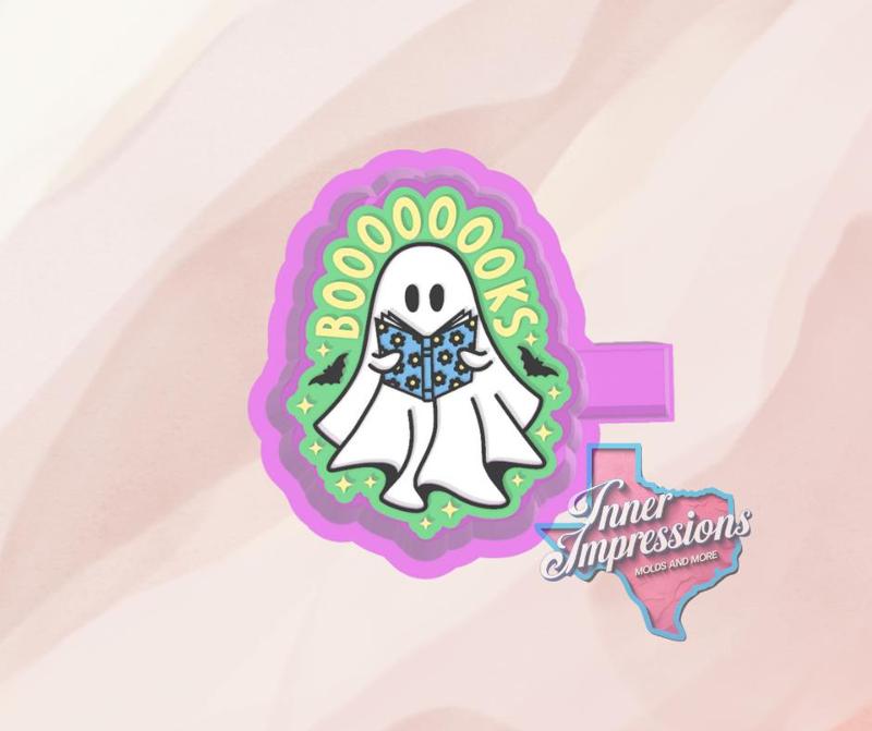 Cute Reading Ghost Freshie Mold