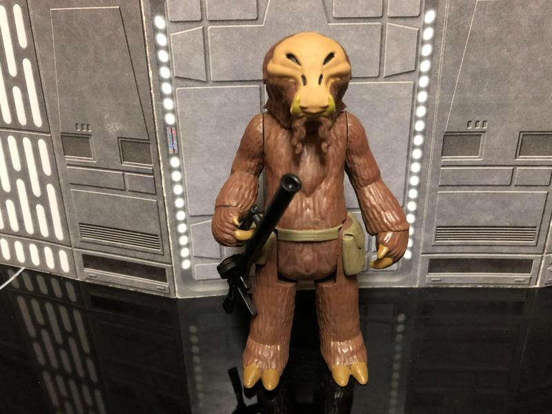J'QUILLE VINTAGE CUSTOM STAR WARS FIGURE, KENNER 3.75", 6" ALIEN CREATURE, JABBA'S PALACE PATRON, BOUNTY HUNTER, 5 POA CUSTOM 1/18 ACTION FIGURE
