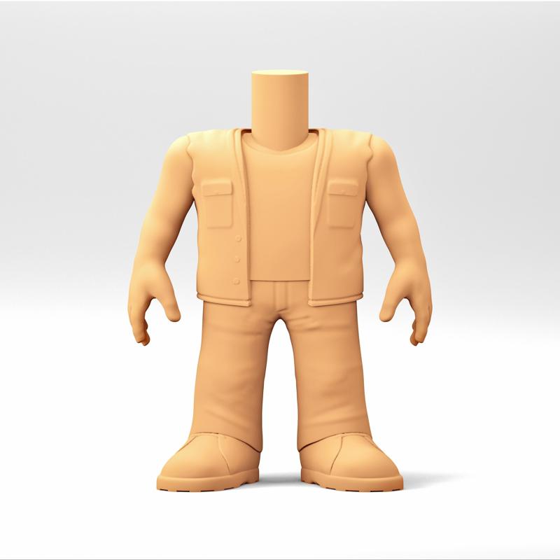 A male body in a Funko POP Style. MB_09