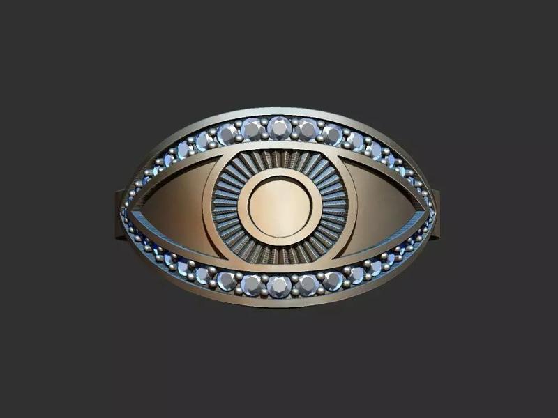 Greek Eye of Protection Ring