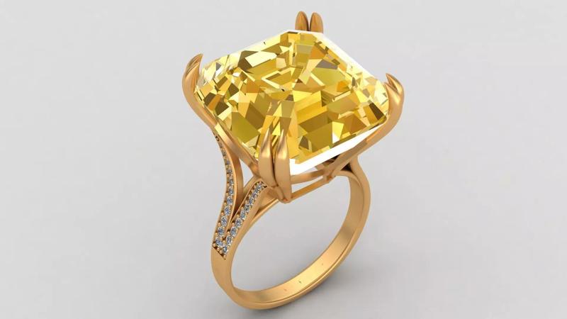 Graff Vivid Yellow Diamond Gold Ring