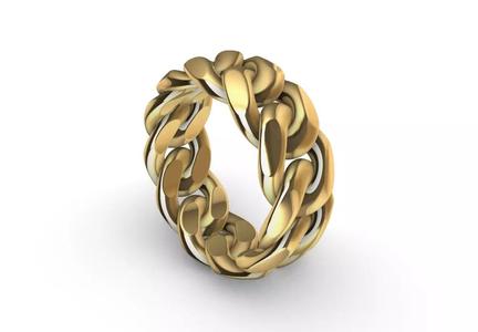 heavy custom 10mm miami cuban ring band US 10 half