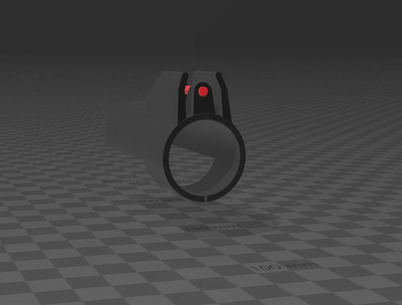 Airsoft Shotgun Fiber Optic from sight - Clip on version for 'Golder Eagle M870'