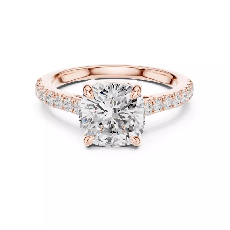 2CT Cushion Cut Diamond Engagement Wedding Ring 3DM STL Video