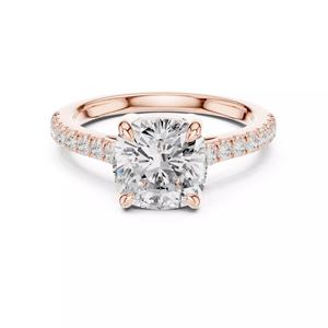 2CT Cushion Cut Diamond Engagement Wedding Ring 3DM STL Video