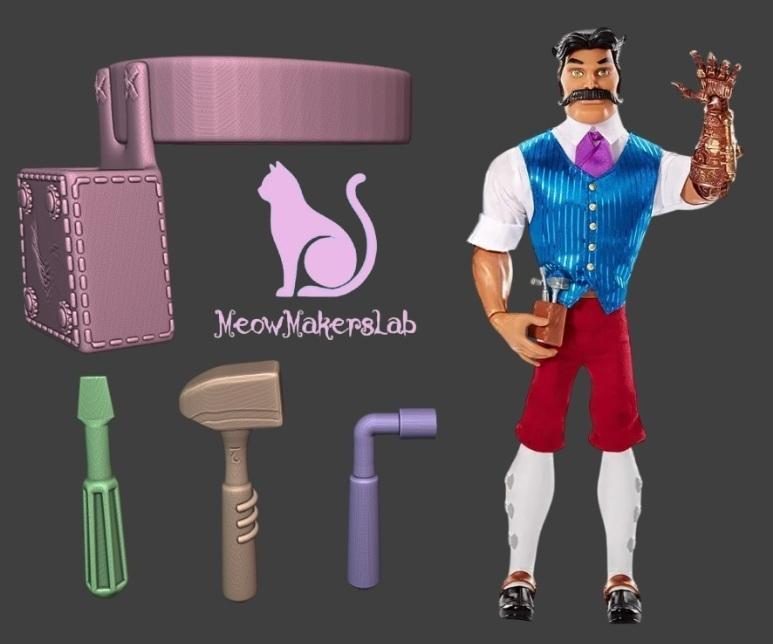 Hexiciah Steam, Tools and belt, Monster High.