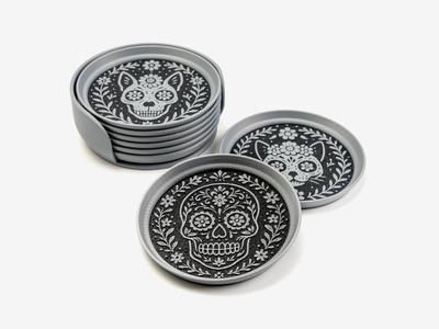 Ornamental Skull Stackable Coasters