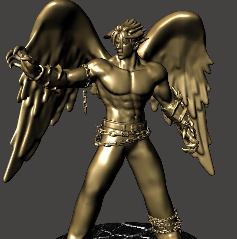 DEVIL JIN - TEKKEN 7 NAMCO KAZAMA MISHIMA Hi-Poly STL keyed and cut