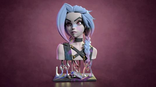 Jinx Arcane - Anime figure - Jinx League of legend - Bust